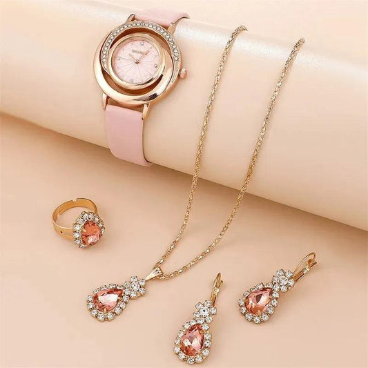 Women's Watch Crystal Allure + Luxury Jewelry Set